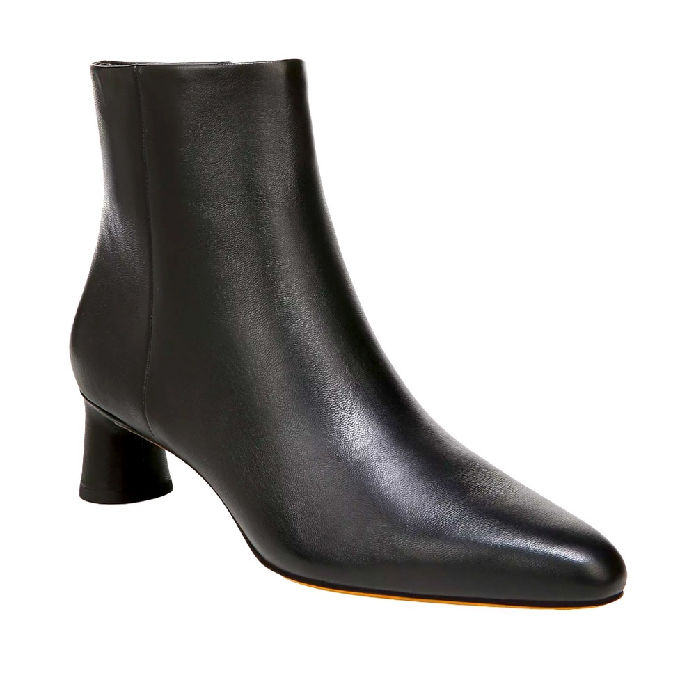 Vince Black Ankle Booties with Sculptural Heel